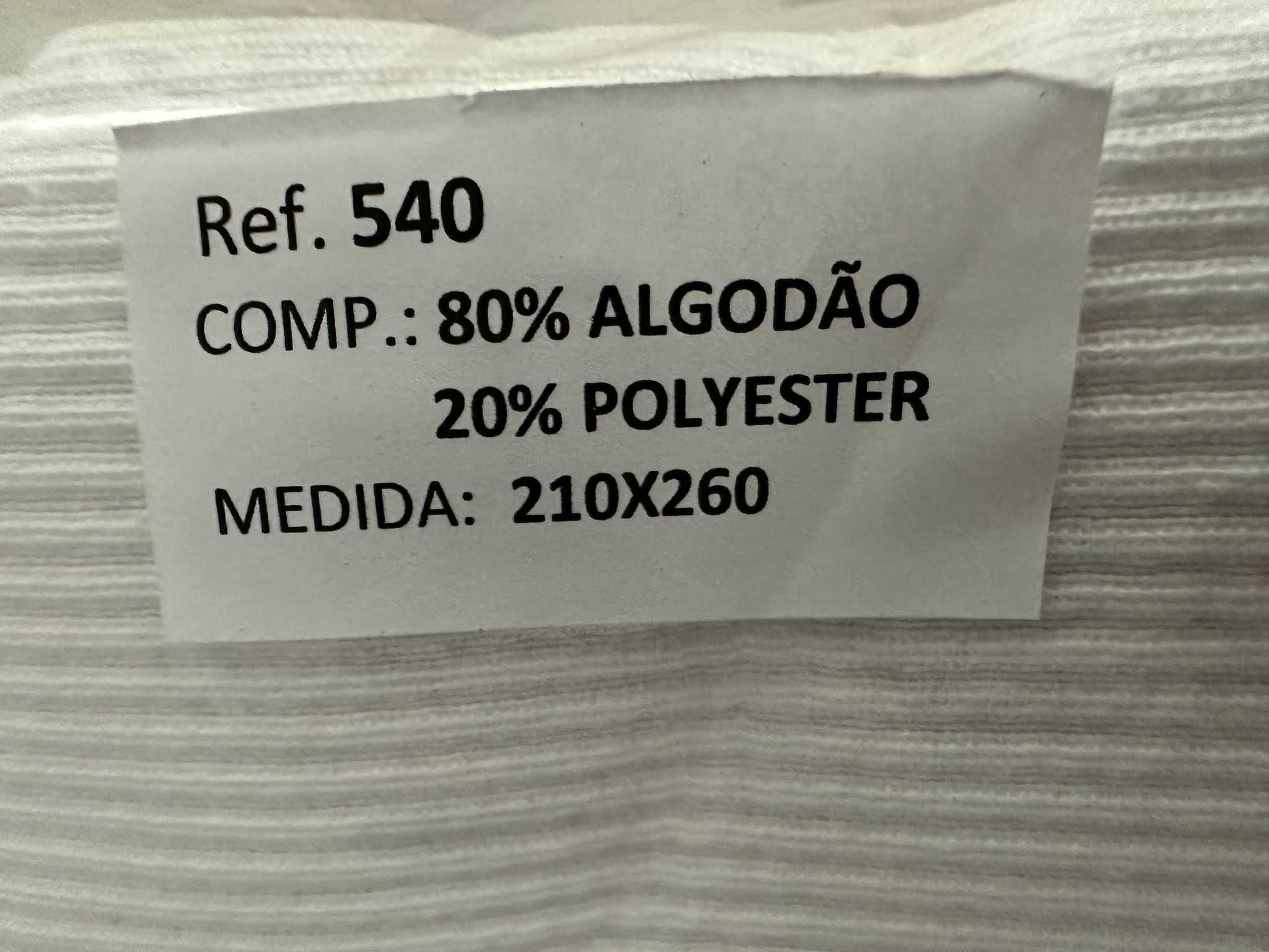 Manta cama de casal - Branca - Efeito Canelado - 230x260cm - Nova!