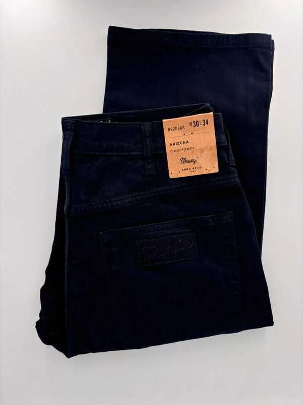 Wrangler Arizona W30 L34 Męskie Jeansy Regular Fit Navy Blue nowe