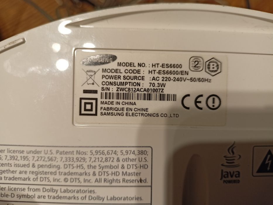 Kino domowe Samsung ht-es6600 blu-ray 3D