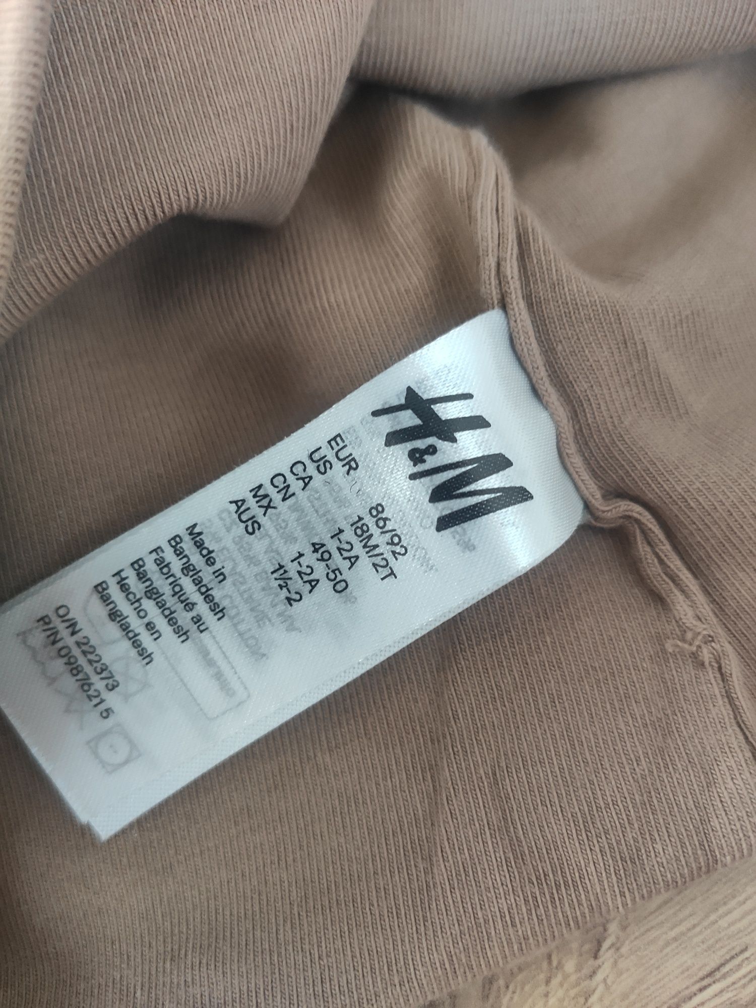 Czapka cienka H&M 86/92 miś