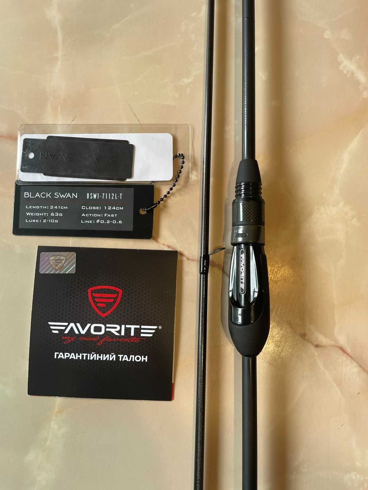 Комплект Favorite Black Swan 2.41m 2-10g Fast+Shimano Rarenium 2500 FA