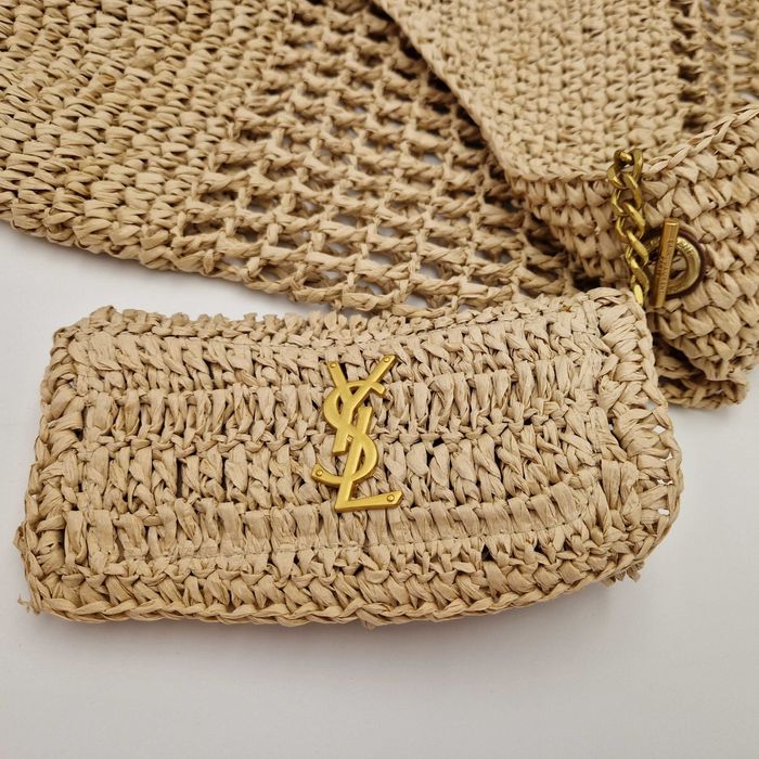 сумка шоппер Saint Laurent Panier Large Raffia Tote Bag