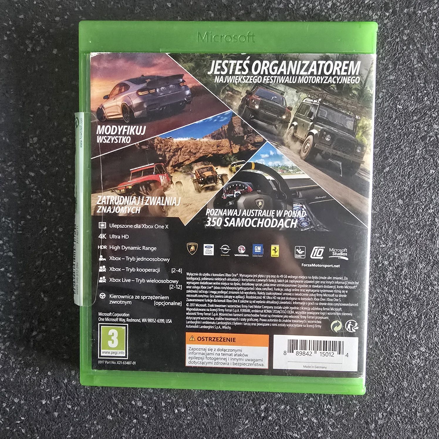 Forza Horizon 3 xbox one wersja PL czytaj opis