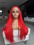 Peruka lace front czerwona 80 cm
