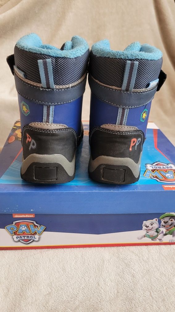 Psi Patrol Paw Patrol 30 chłopięce kozaki buty zimowe ocieplane, rzepy