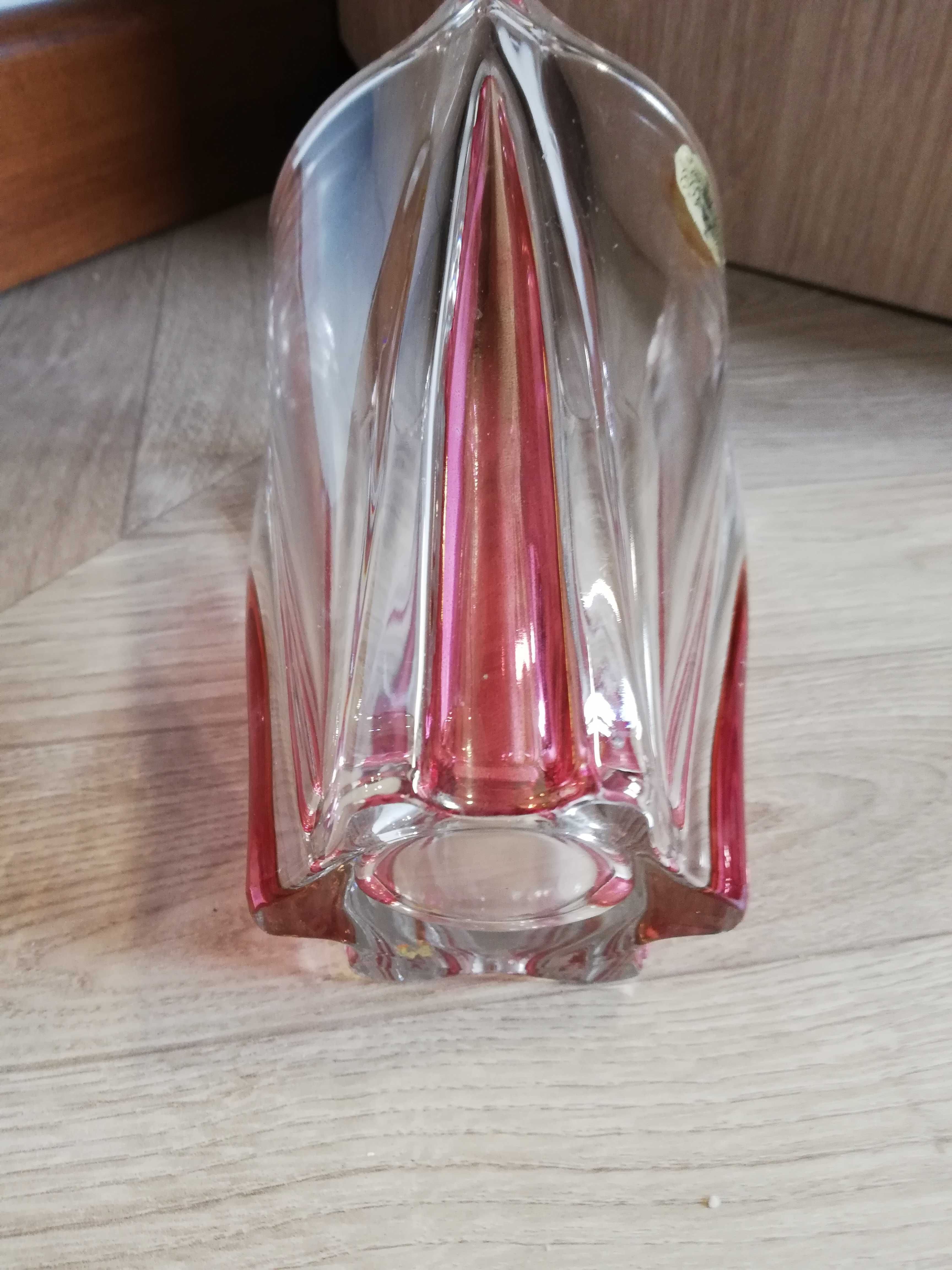 Szklana patera i wazon zestaw szkło iryzowane