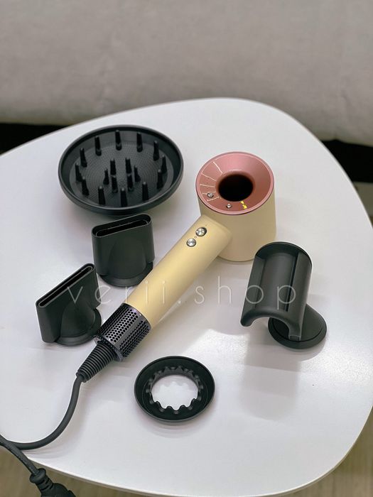 Потужний фен з насадками — професійна укладка вдома, різні кольори!