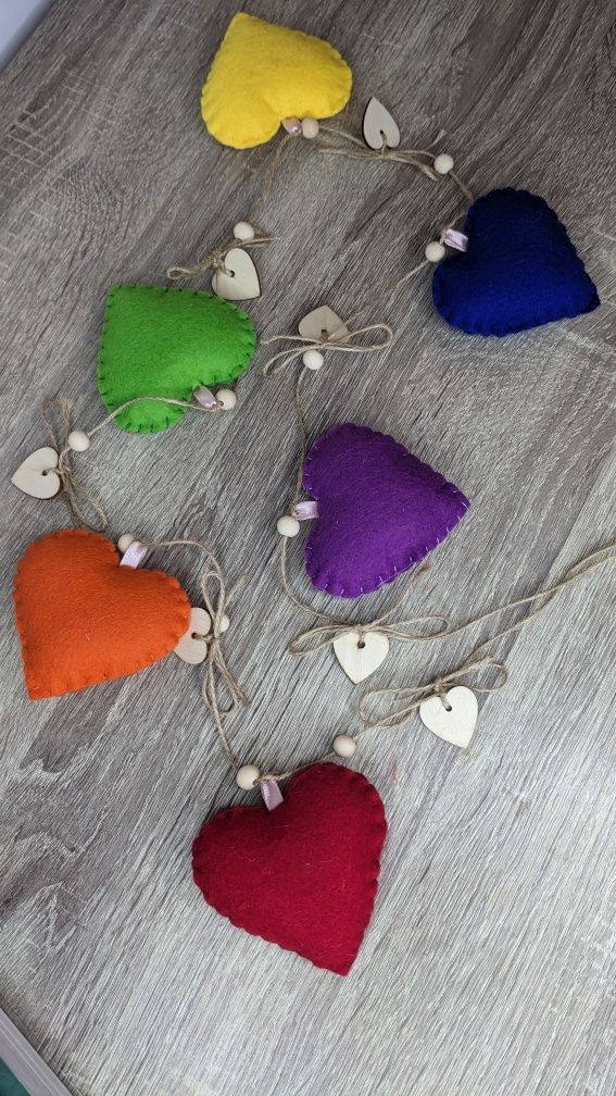 Girlanda serce tęcza LGBT