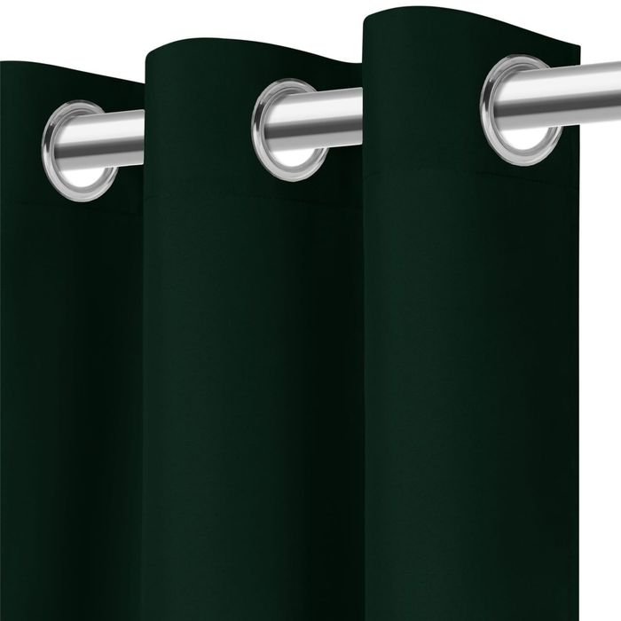 Zaslony butelkowa zieleń 2 szt 140 x 250 firma spod igly i nitki