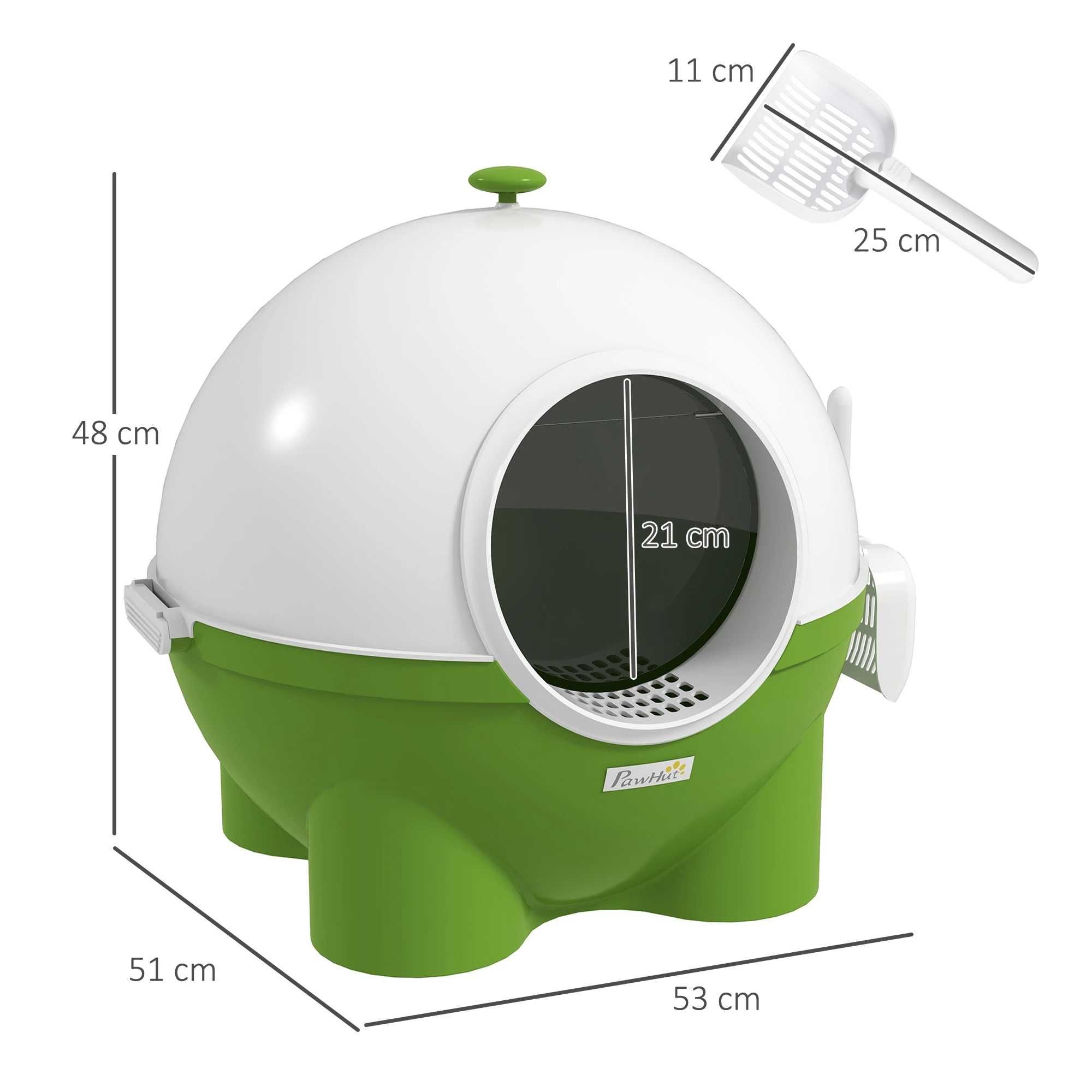 PawHut Kuweta dla kotów, z pokrywą, łopatką, dla kotów do 4 kg
