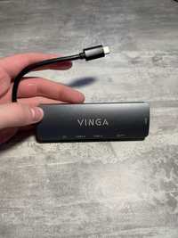 Концентратор Vinga USB Type-C 3.1 to HDMI+USB3.0+USB перехідник
