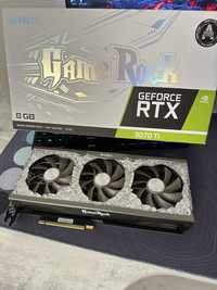 Видеокарта RTX3070ti LHR на гарантии Palit GameRock