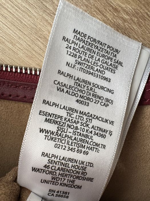 Torebka skórzana Ralph Lauren