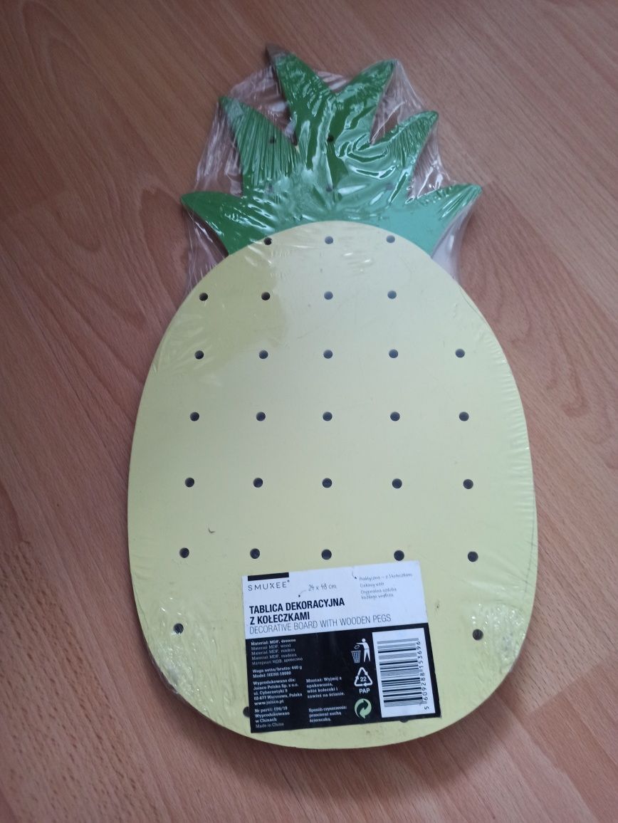 Tablica dekoracyjna z kołeczkami Ananas