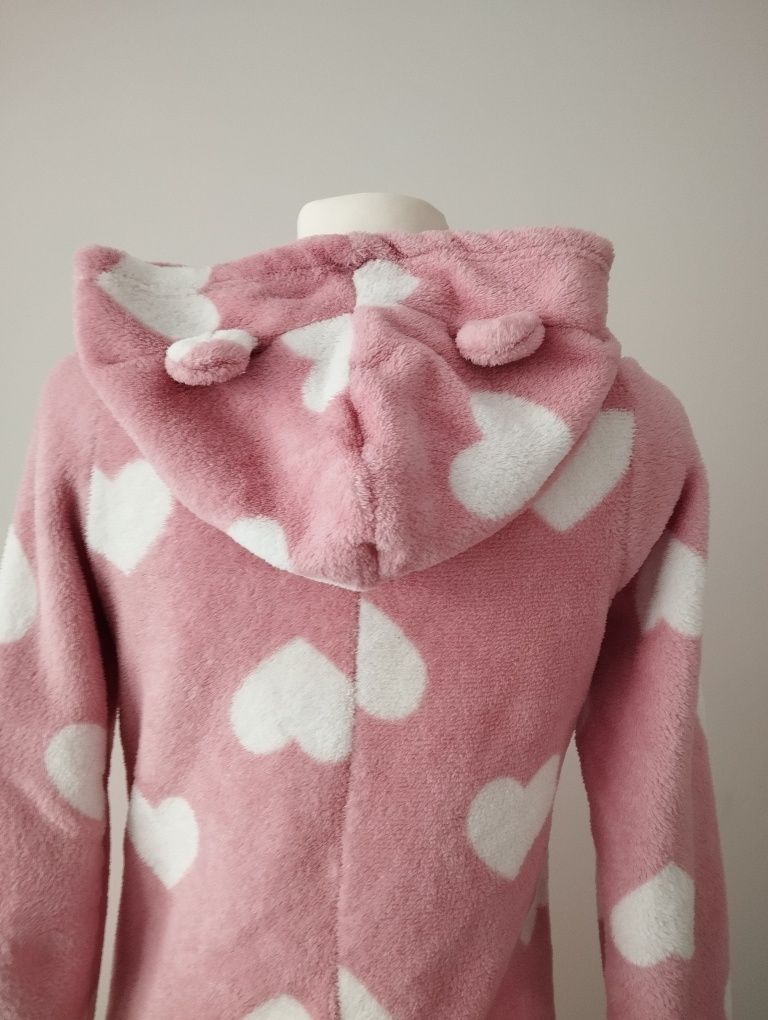 Ciepła jednoczęściowa różowa piżama kigurumi Janina S