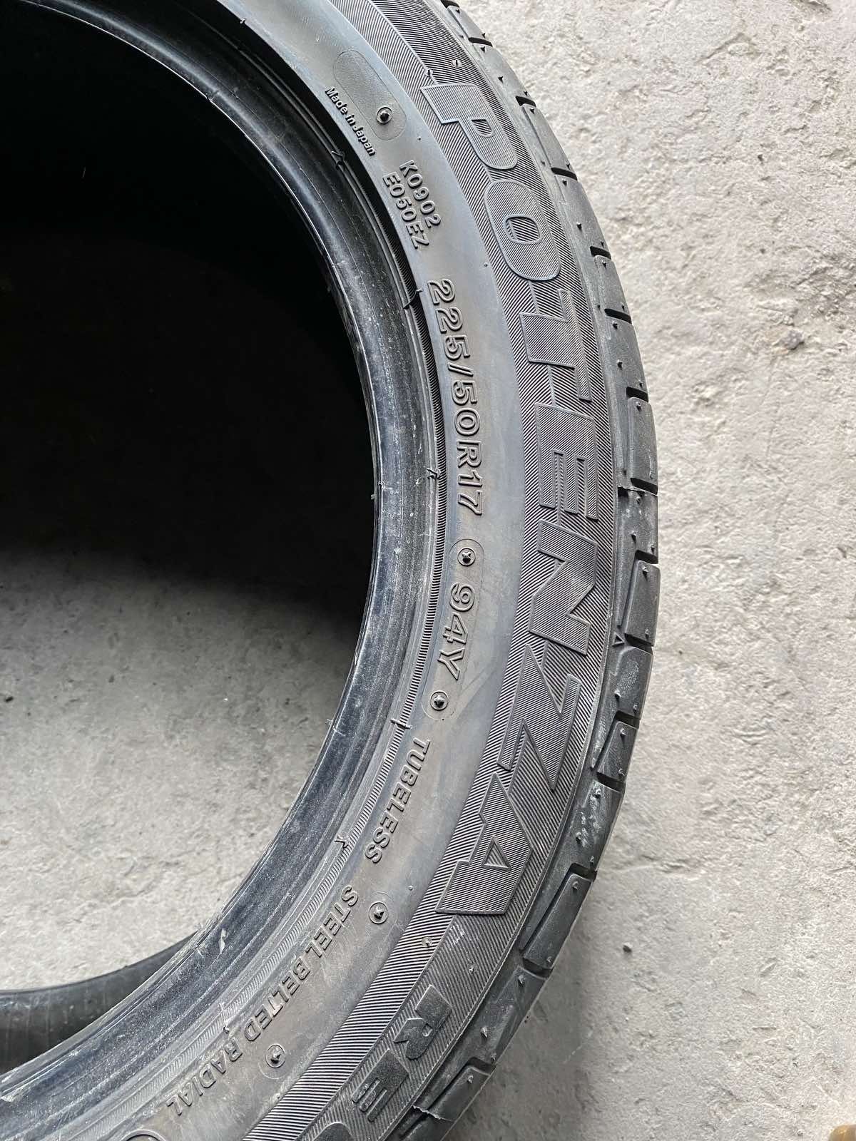 225.50.17 Bridgestone 4шт лето БУ склад шины резина из Европы 50 RFT