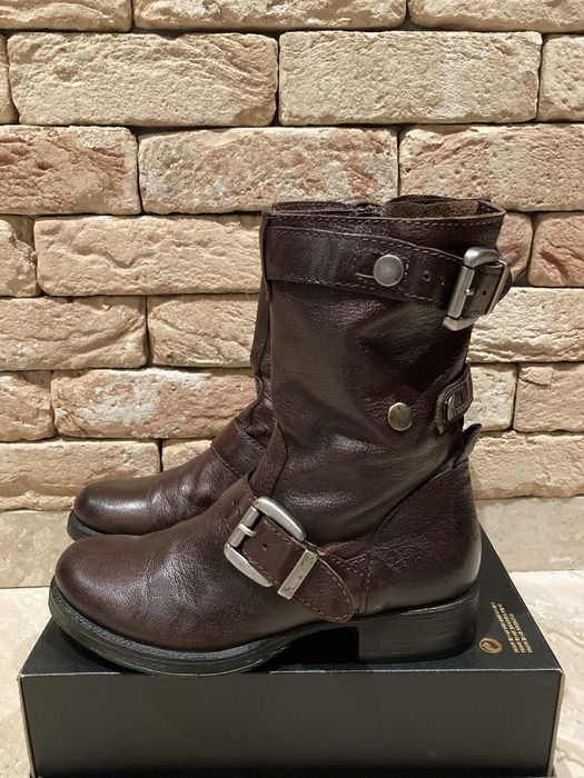 Włoskie buty  botki kozaki trzewiki skora naturalna   MJUS r.37