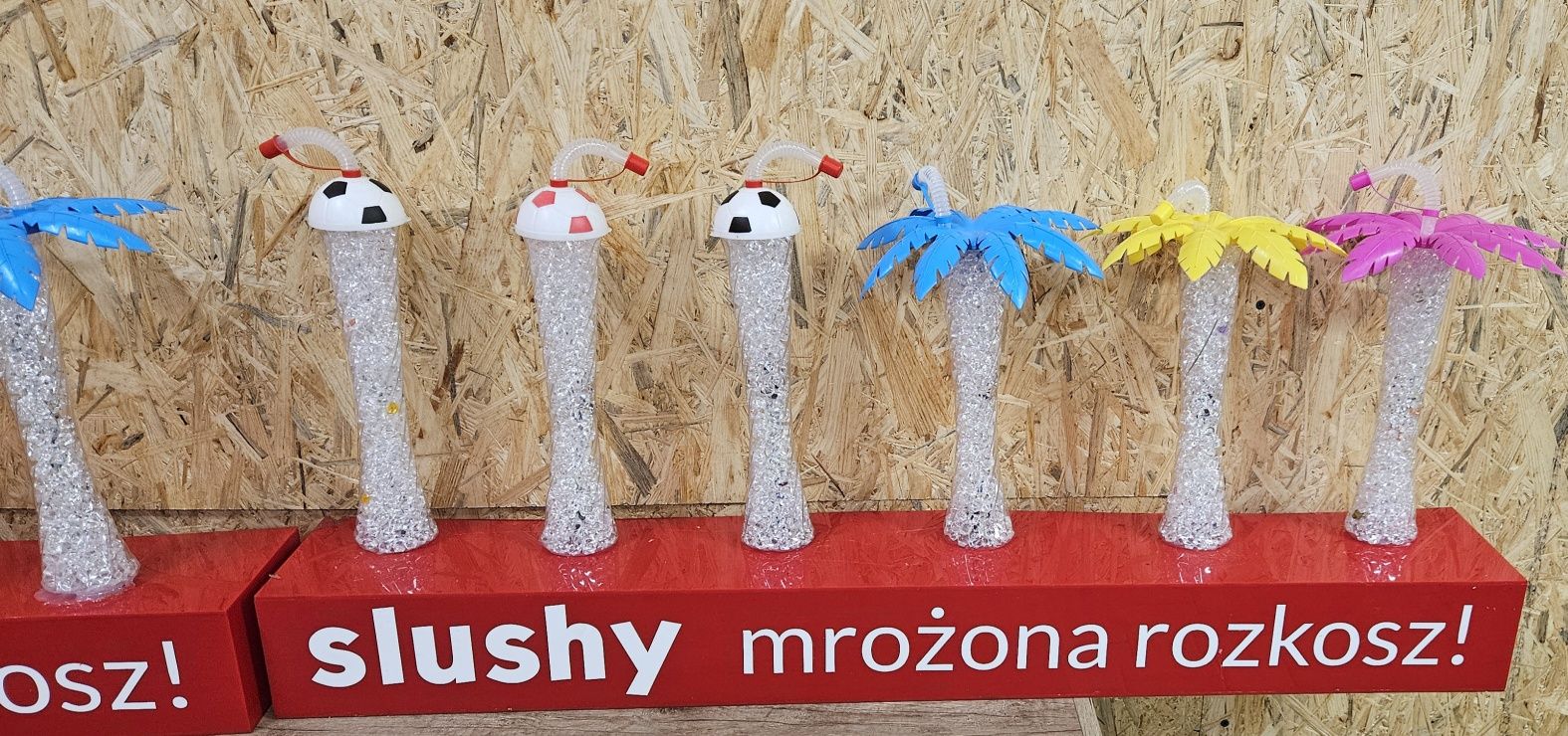 Kolorowe kubki LED Slushy reklama 3D