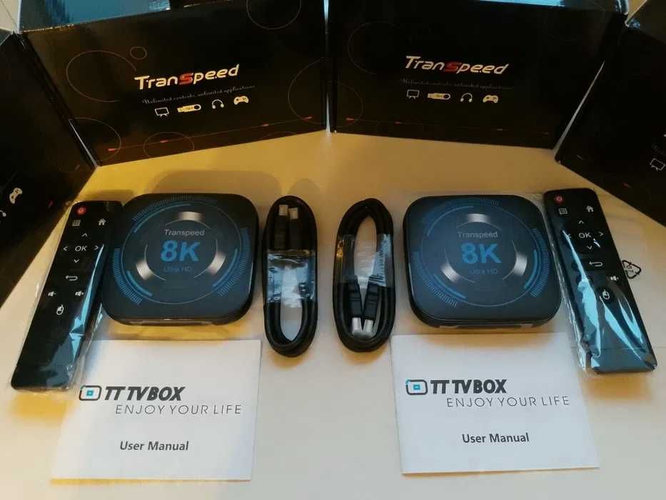 Смарт приставка Transpeed 8К ULTRA 4/64 Прошивка SLIMBOX Настроена