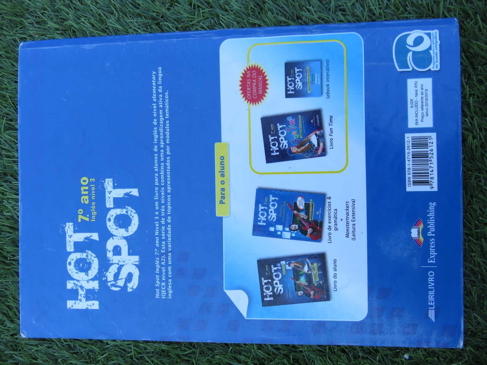 HotSpot7 - Inglês - Students Book, Workbook, Grammar book - LeiriLivro