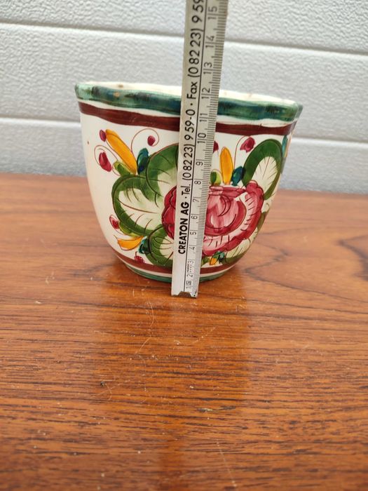 Ceramiczna Włoska doniczka - Hand made - Design - vintage - X