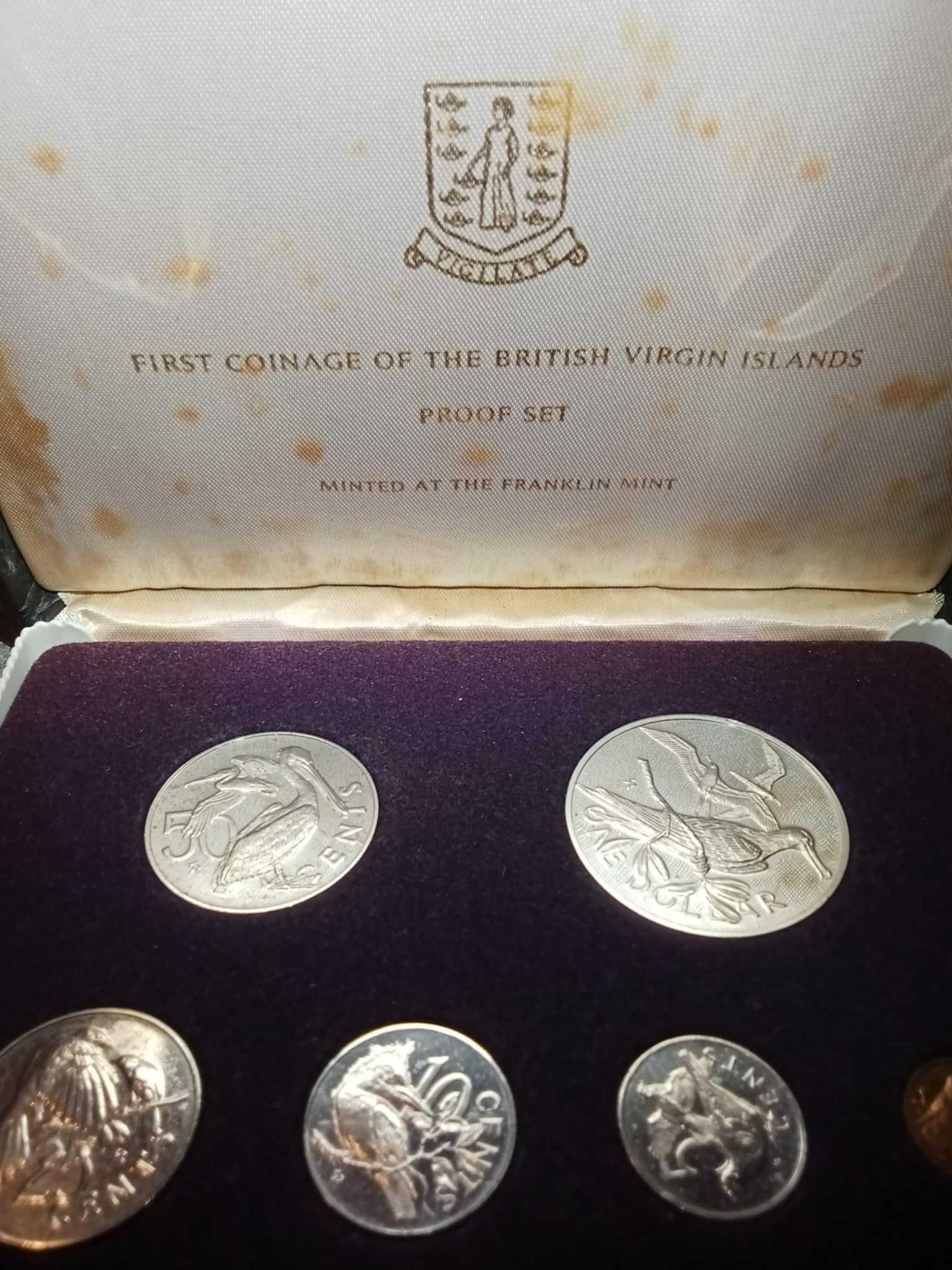 Set 6 Moedas Proof Ilhas Virgens Britânicas 1973