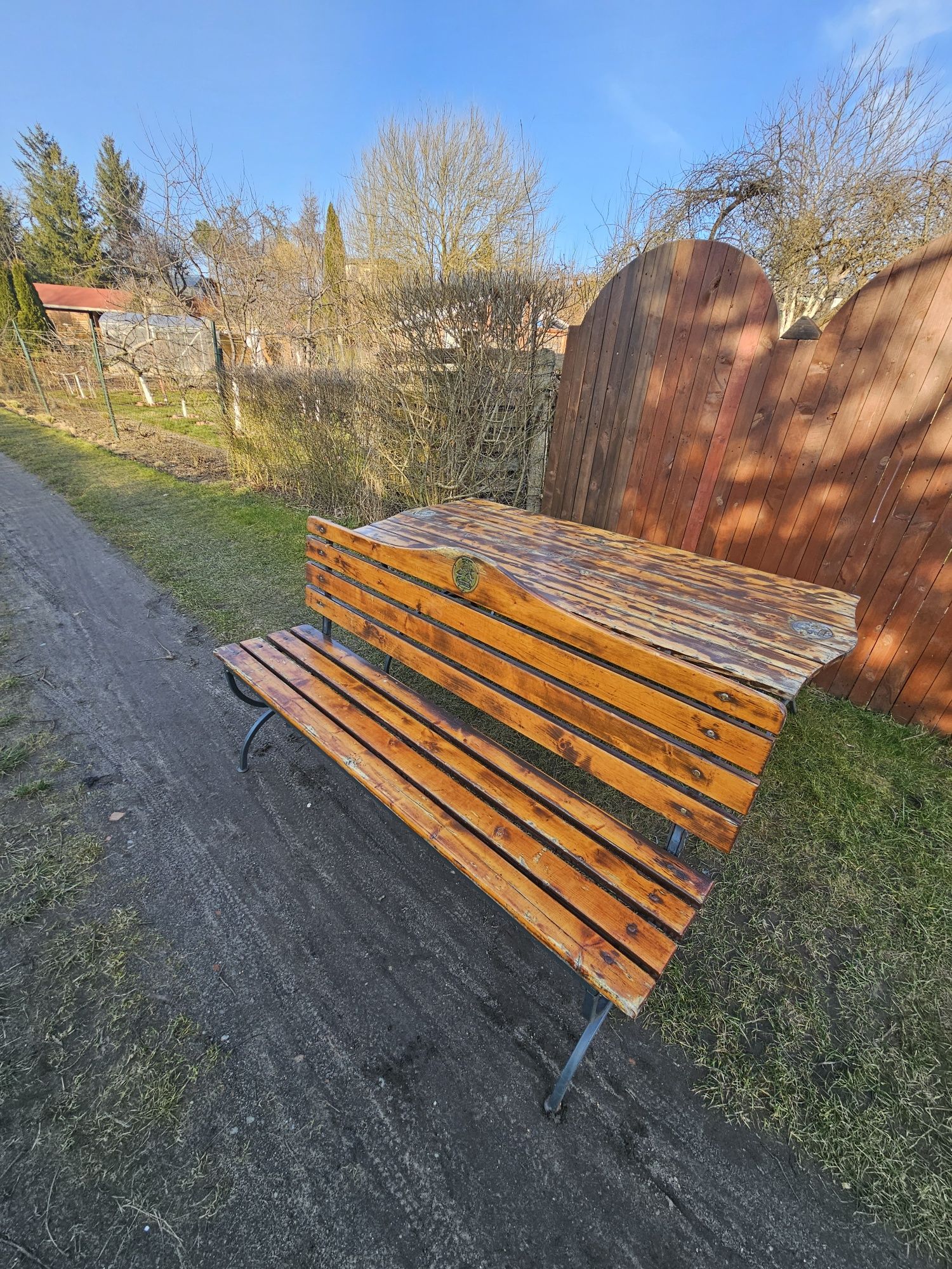 Stół ogrodowy z 2 ławami