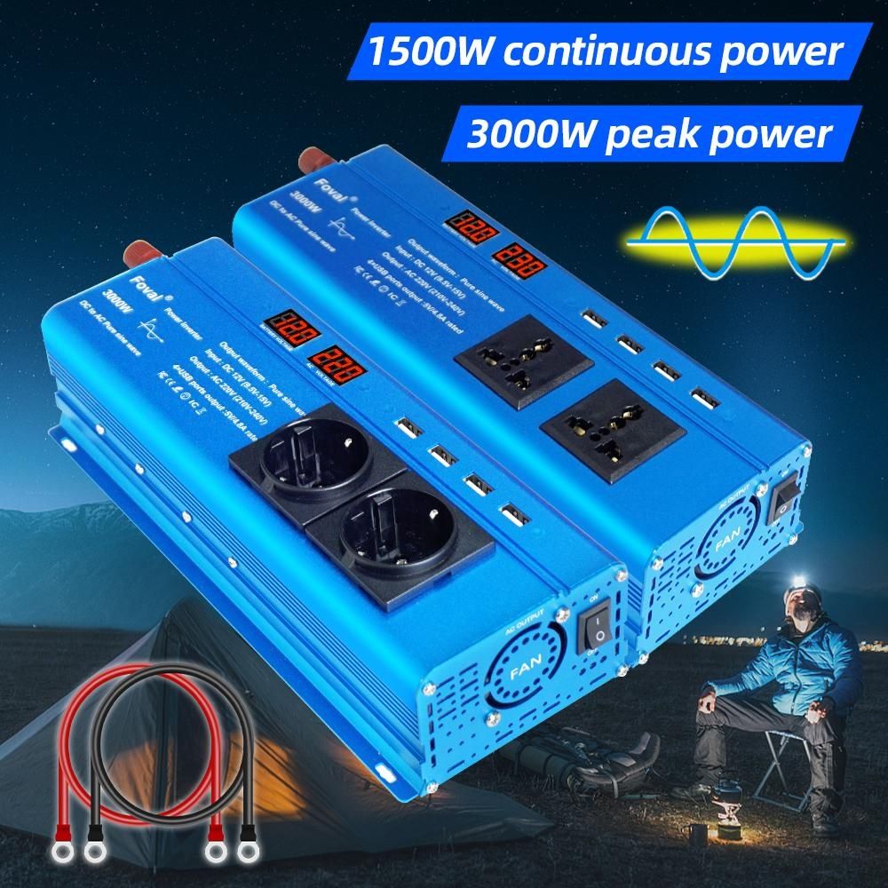 Идеальный инвертор 220V 3000W FOVAL с чистым синусом