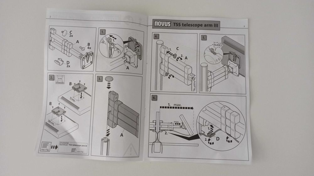 NOVUS TSS telescope arm III uchwyt na monitor nowy