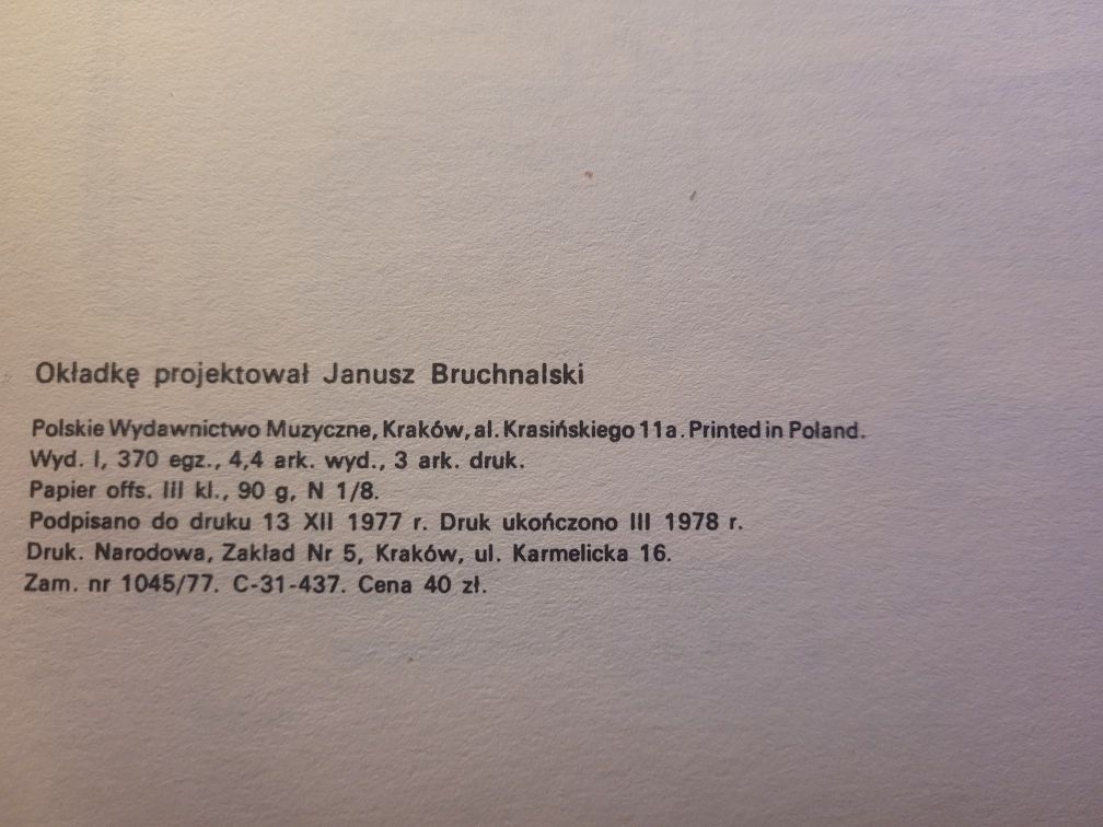 Nuty N.M.Kuźnik Kwartet smyczkowy nr 3 (partytura) 1978 PWM