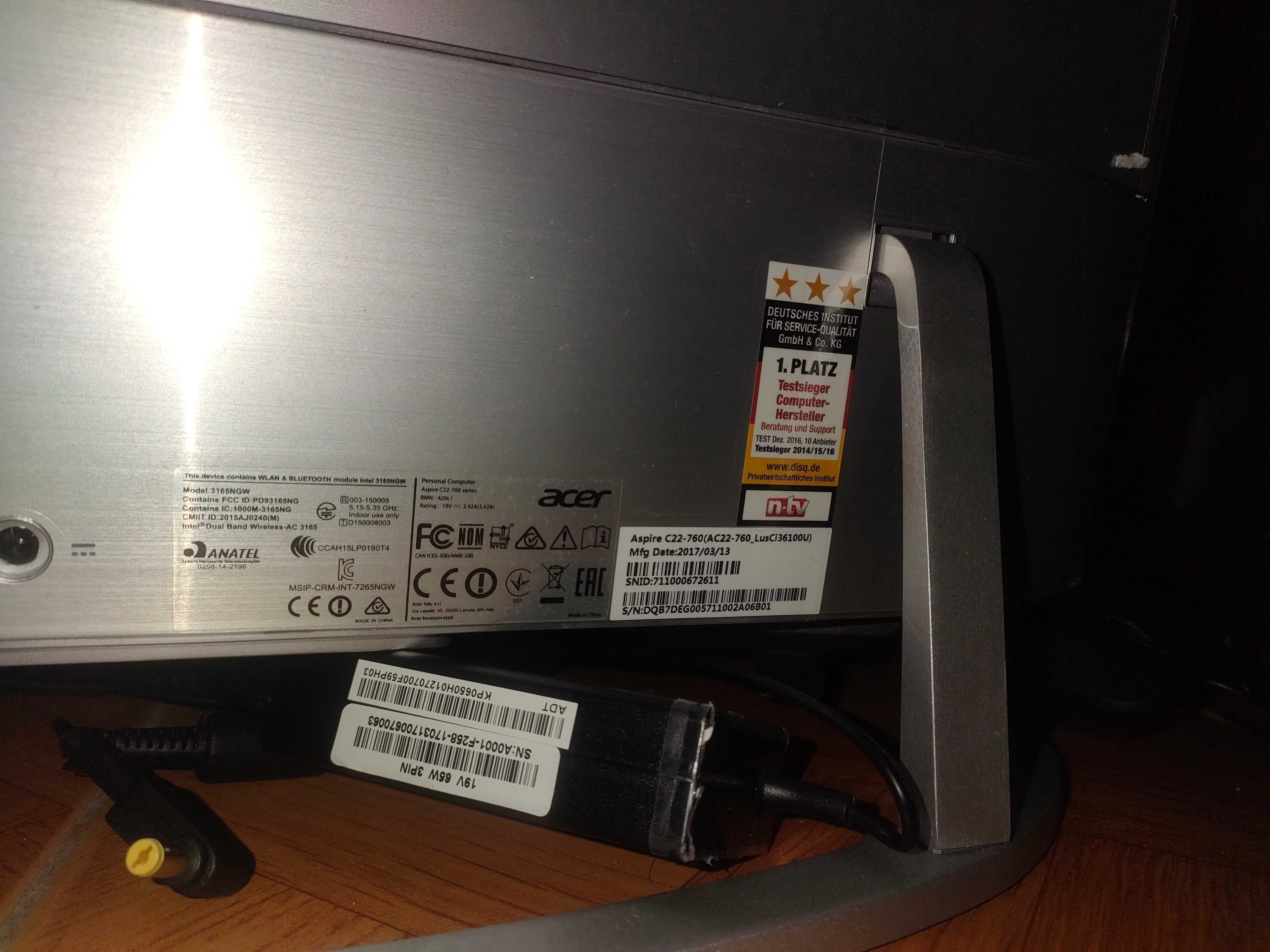 Acer aspire c22-760 4g 2tb