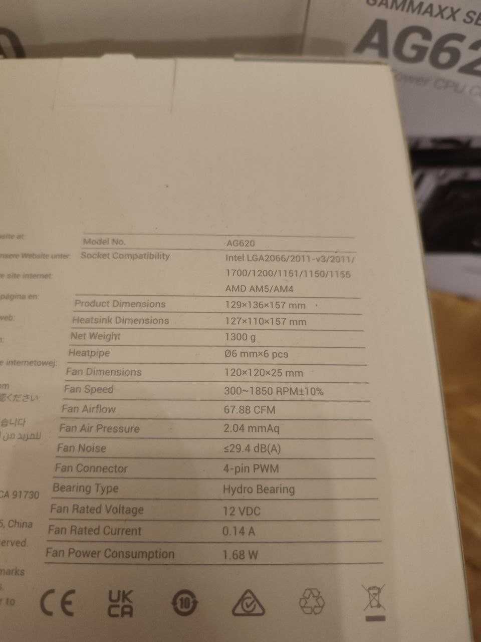 Кулер для процесора DeepCool AG620 повітряне охолодження