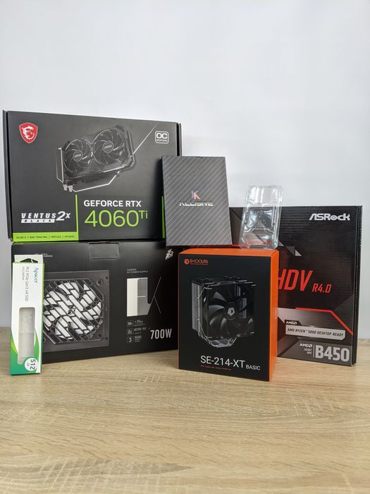 ПК Rtx4060Ti 16 gb Ryzen 5 5500, 32 gb ddr4, ssd m2