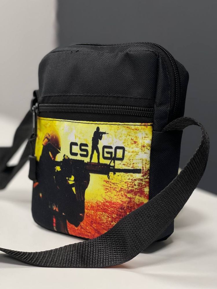 Сумка мессенджер барсетка через плечо молодежная для мальчика CS GO