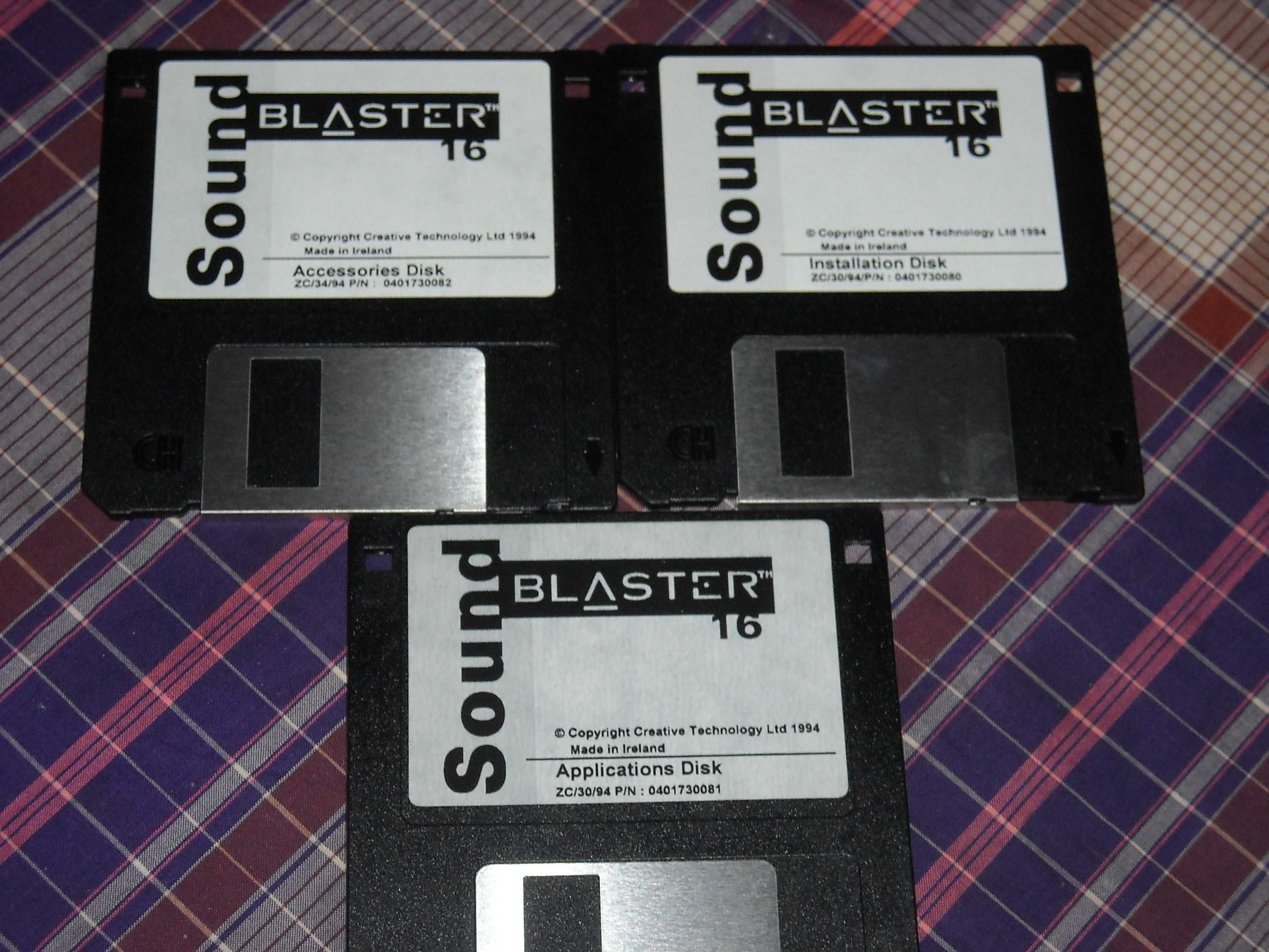 Disquetes antigas vintage originais Sound Blaster 16 de 1994/95