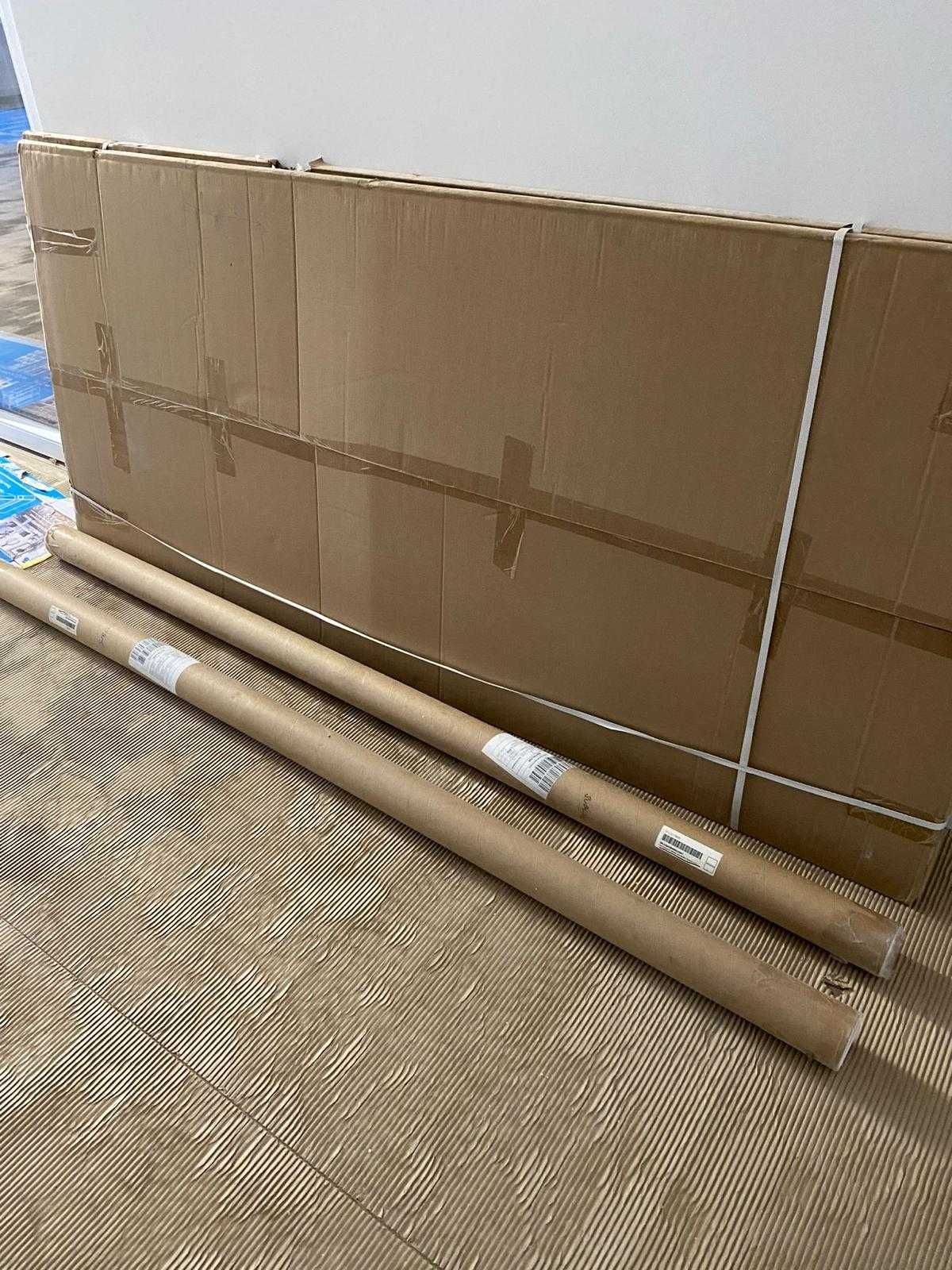 Vidro Fixo AM008E-NG Preto 90x200CM 8MM Anticalcário Showerbox