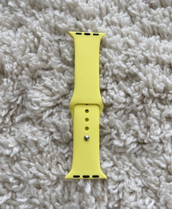 Bracelete Apple Watch 38/40/41 mm de silicone amarelo