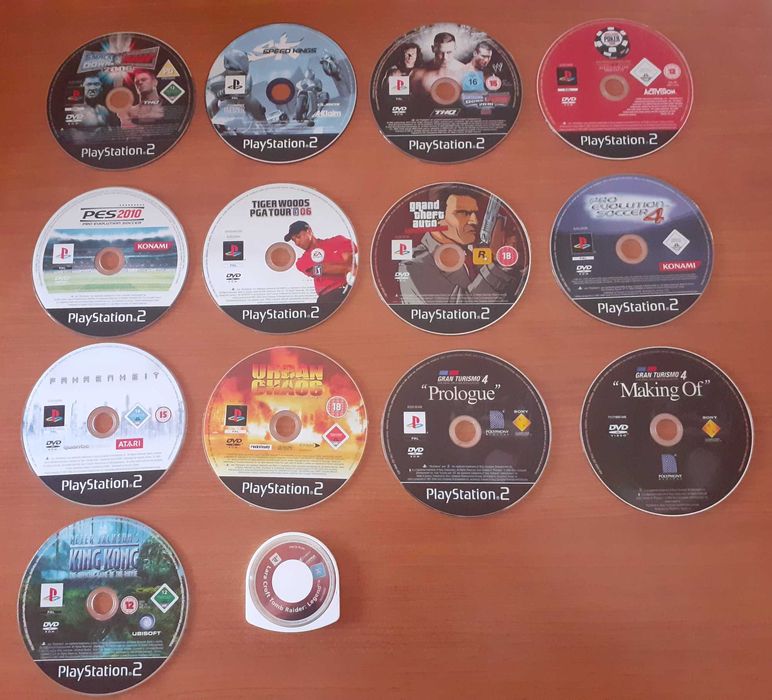 Vendo Jogos sem caixa PS2 e um da PSP