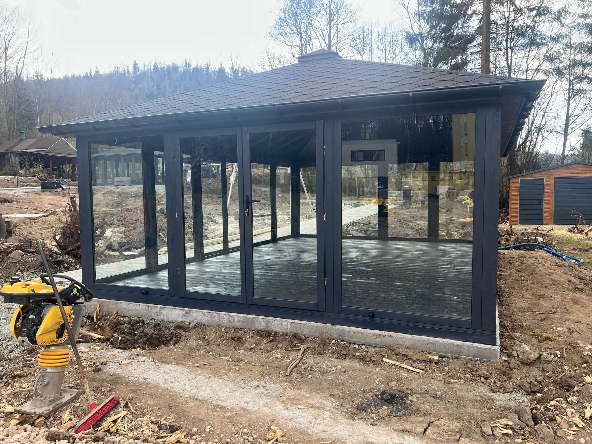 Altana altanka ogrodowa drewniana Ogród Zimowy A4 6m x 4m Full Glass!