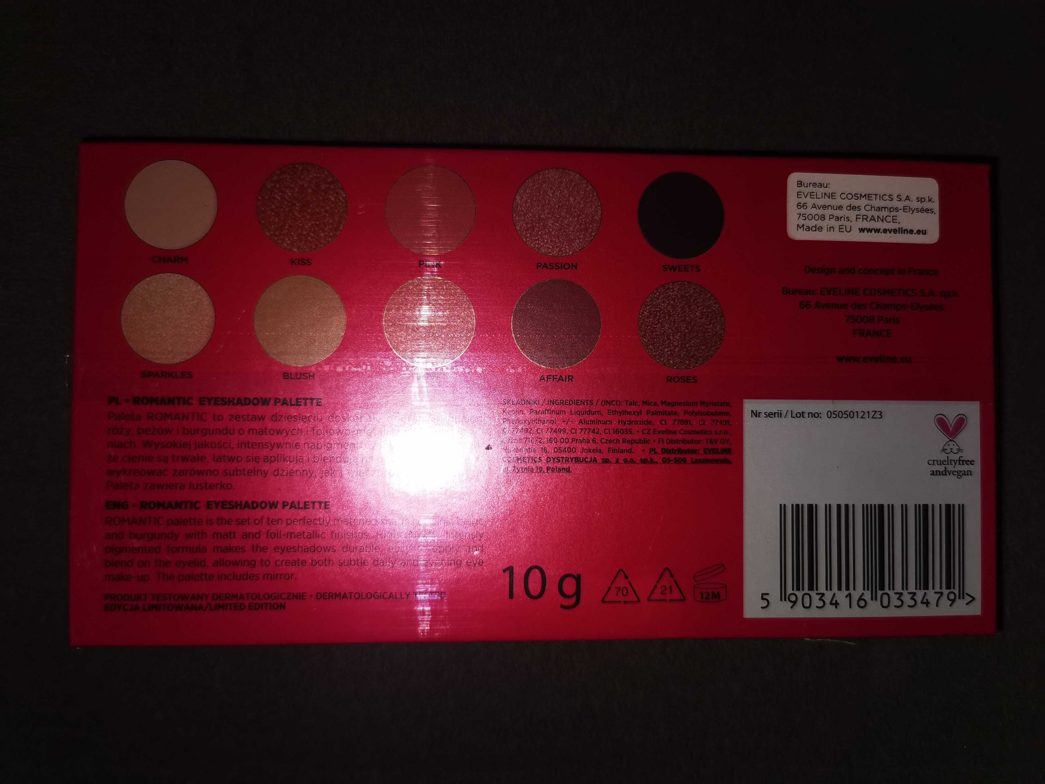 Paleta cieni Eveline Cosmetics Romantic Nowa Folia