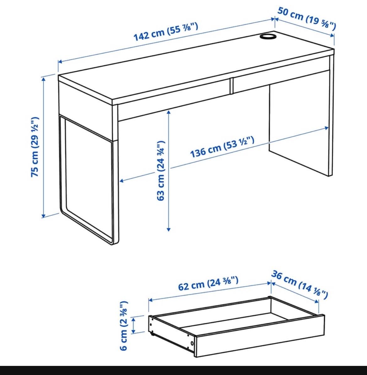 Secretaria Micke 142x50 cm