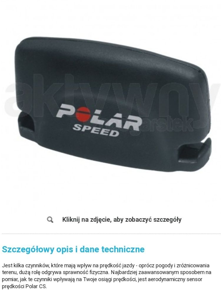 Polar sensor prędkości