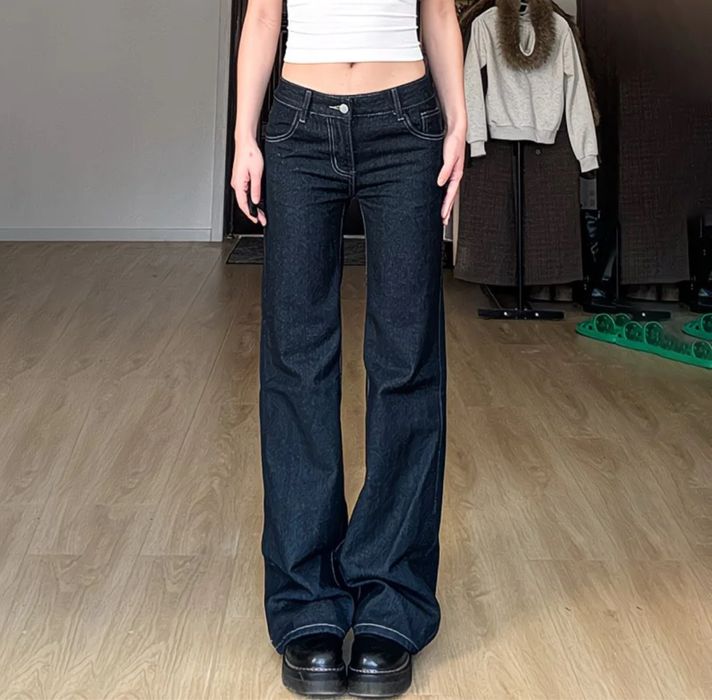 штани сині на низькій посадці