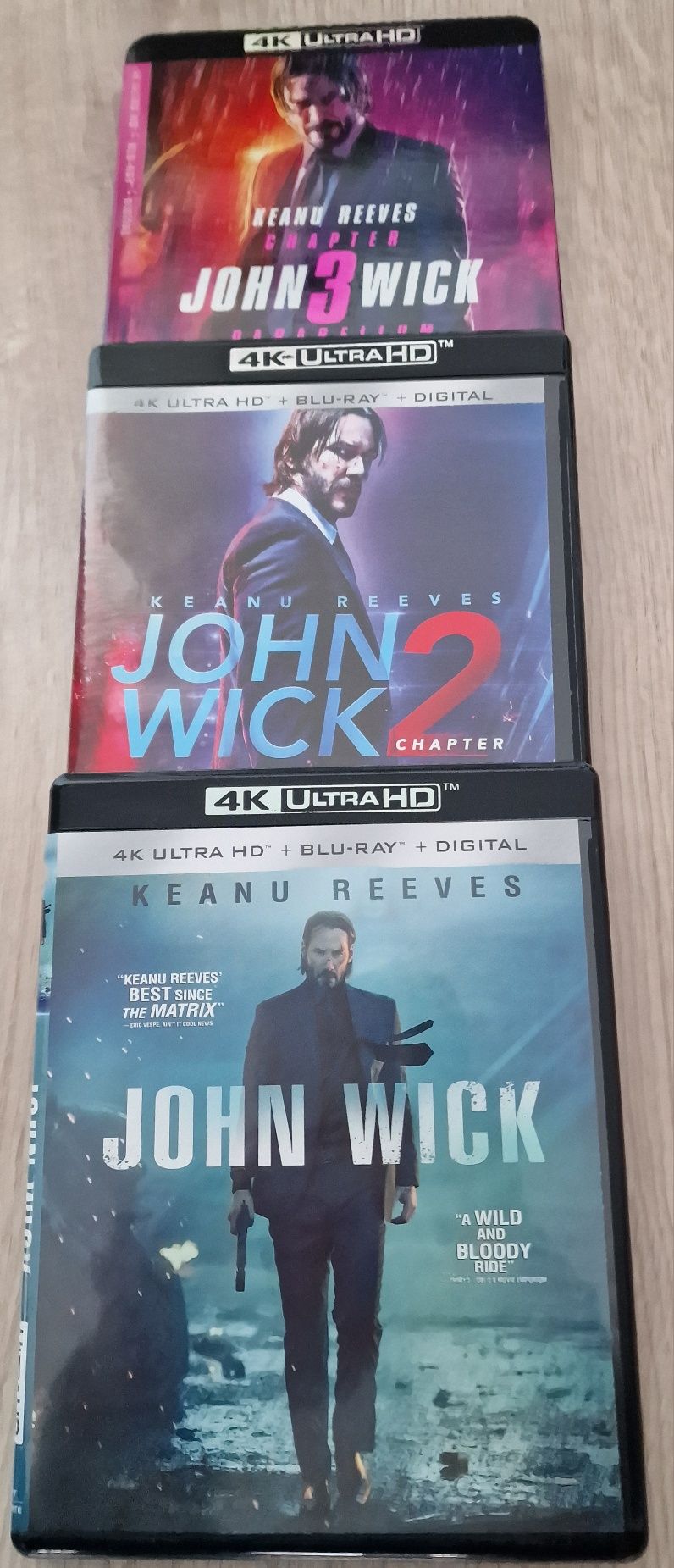 Trylogia John Wick Blu-Ray 4k UHD