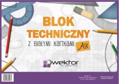 Blok techniczny A3/10K biały (10szt)