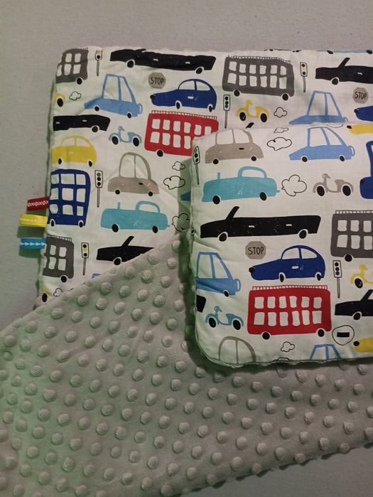 Komplet zestaw do wózka poduszka, kołderka dla chłopca