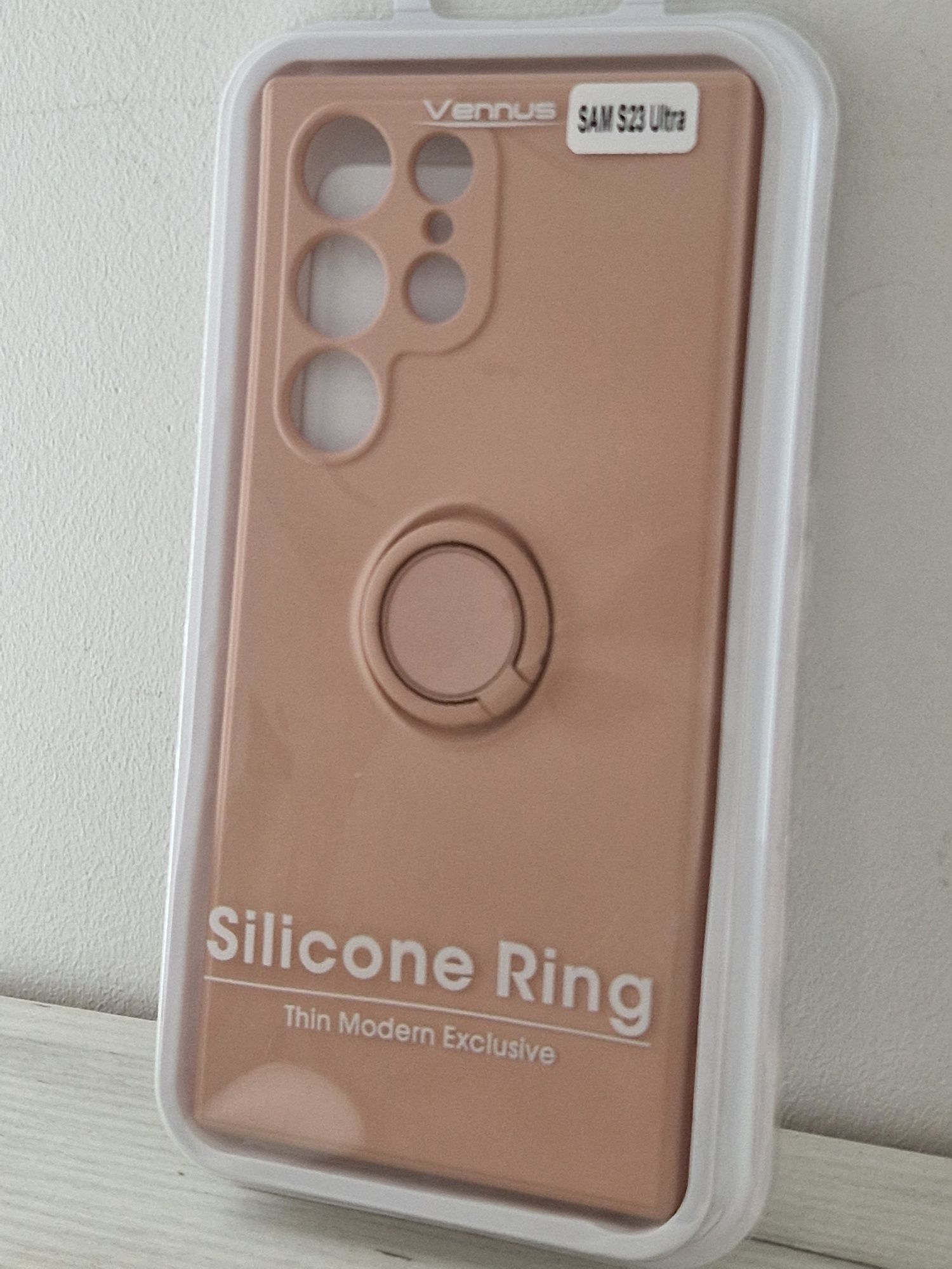 Vennus Silicone Ring do Samsung Galaxy S23 Ultra Jasnoróżowy