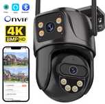 Kamera WiFi 8MP 4K PTZ z podwójnym obiektywem i podwójnym ekranem