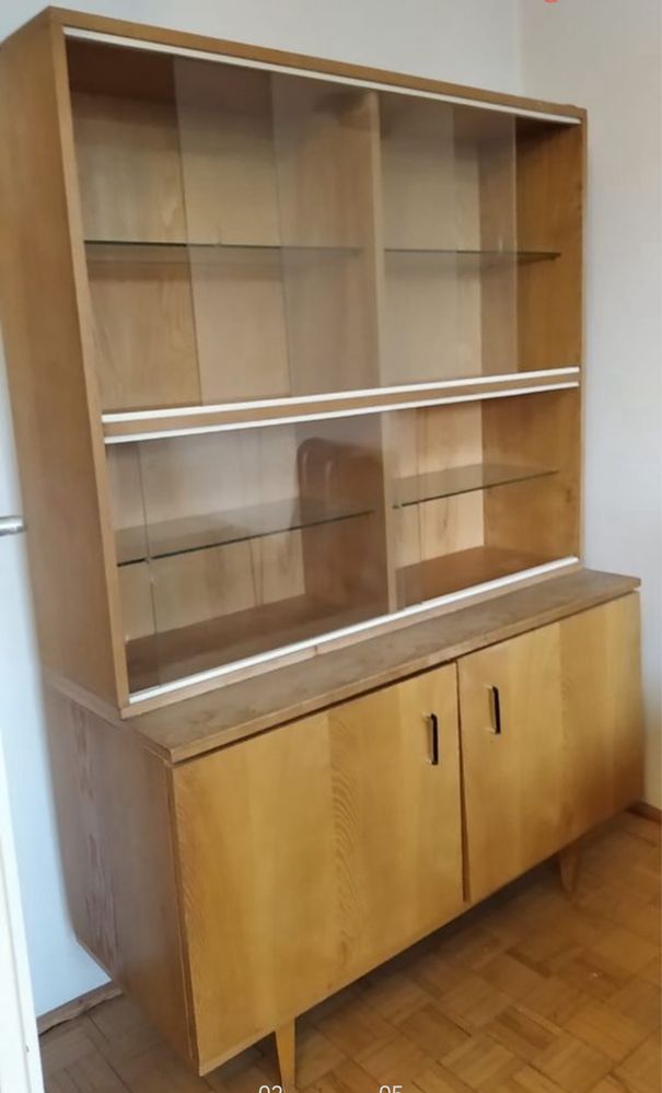 Biblioteczka witryna  retro prl style