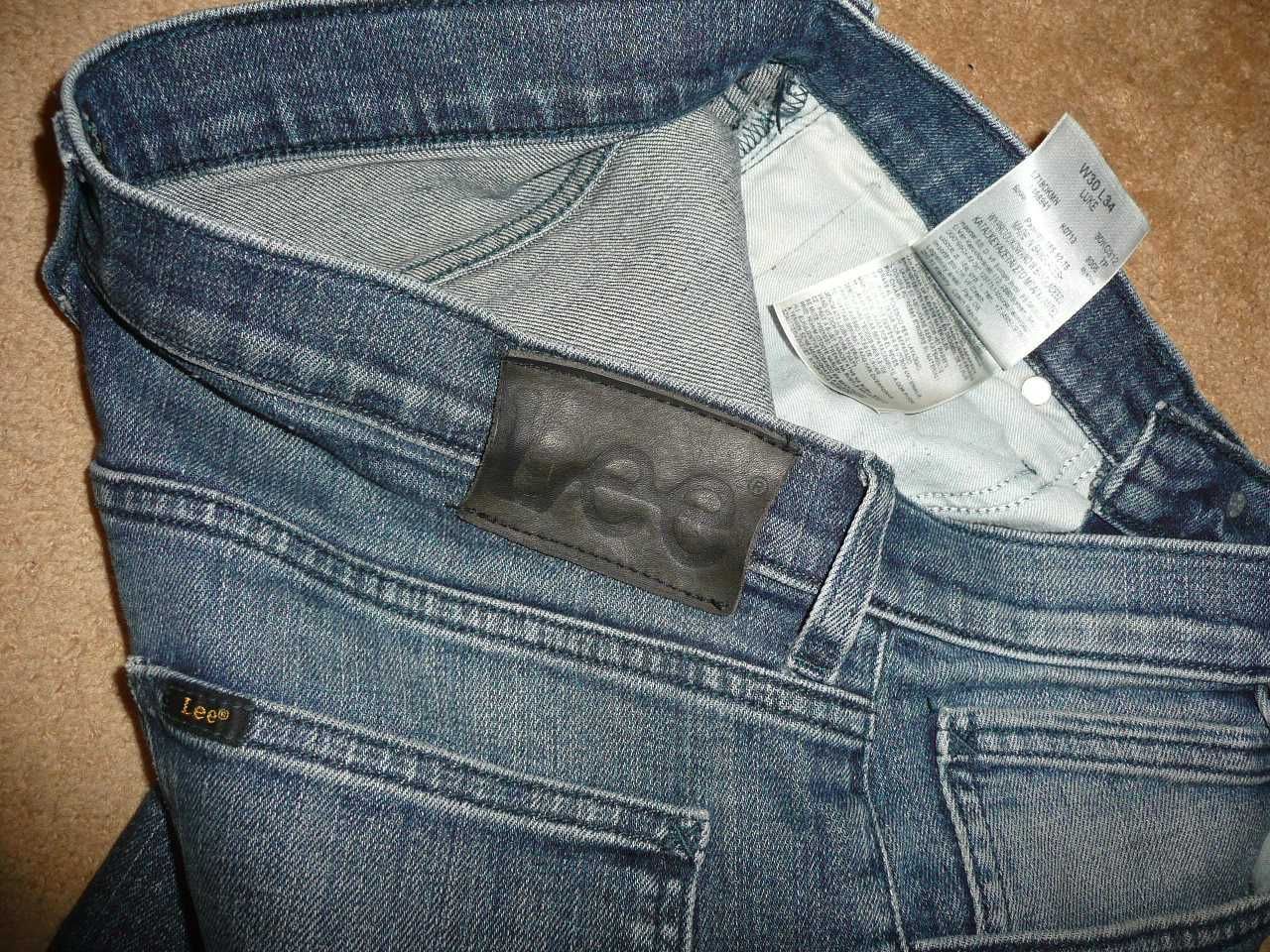 Spodnie dżinsy LEE W30/L34=39,5/107cm jeansy rurki